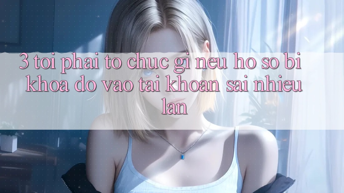 3. Tôi phải tổ chức gì nếu hồ sơ bị khóa do vào tài khoản sai nhiều lần? 3. Tôi phải tổ chức gì nếu hồ sơ bị khóa do vào tài khoản sai nhiều lần?