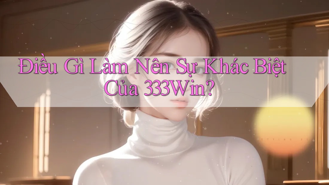 Điều Gì Làm Nên Sự Khác Biệt Của 333Win?