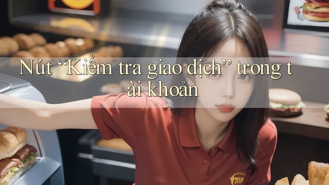 Nút “Kiểm tra giao dịch” trong tài khoản